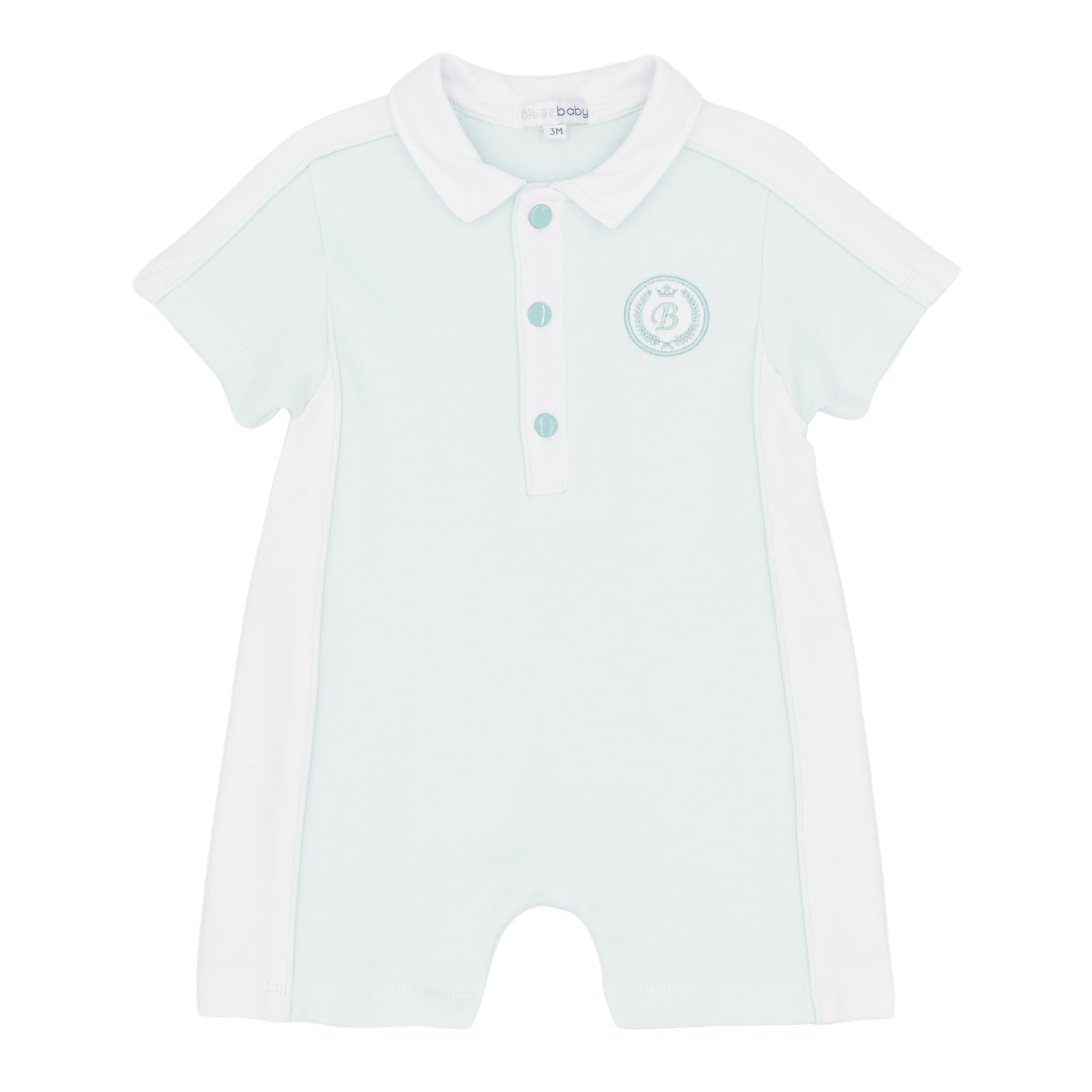 Blues Baby Boys Mint green romper