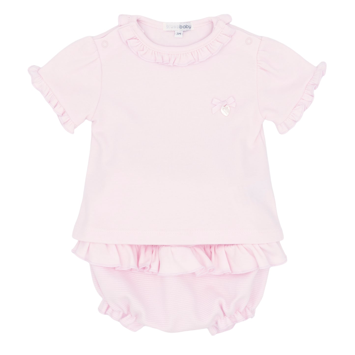 Girls Pink T shirt and bloomers