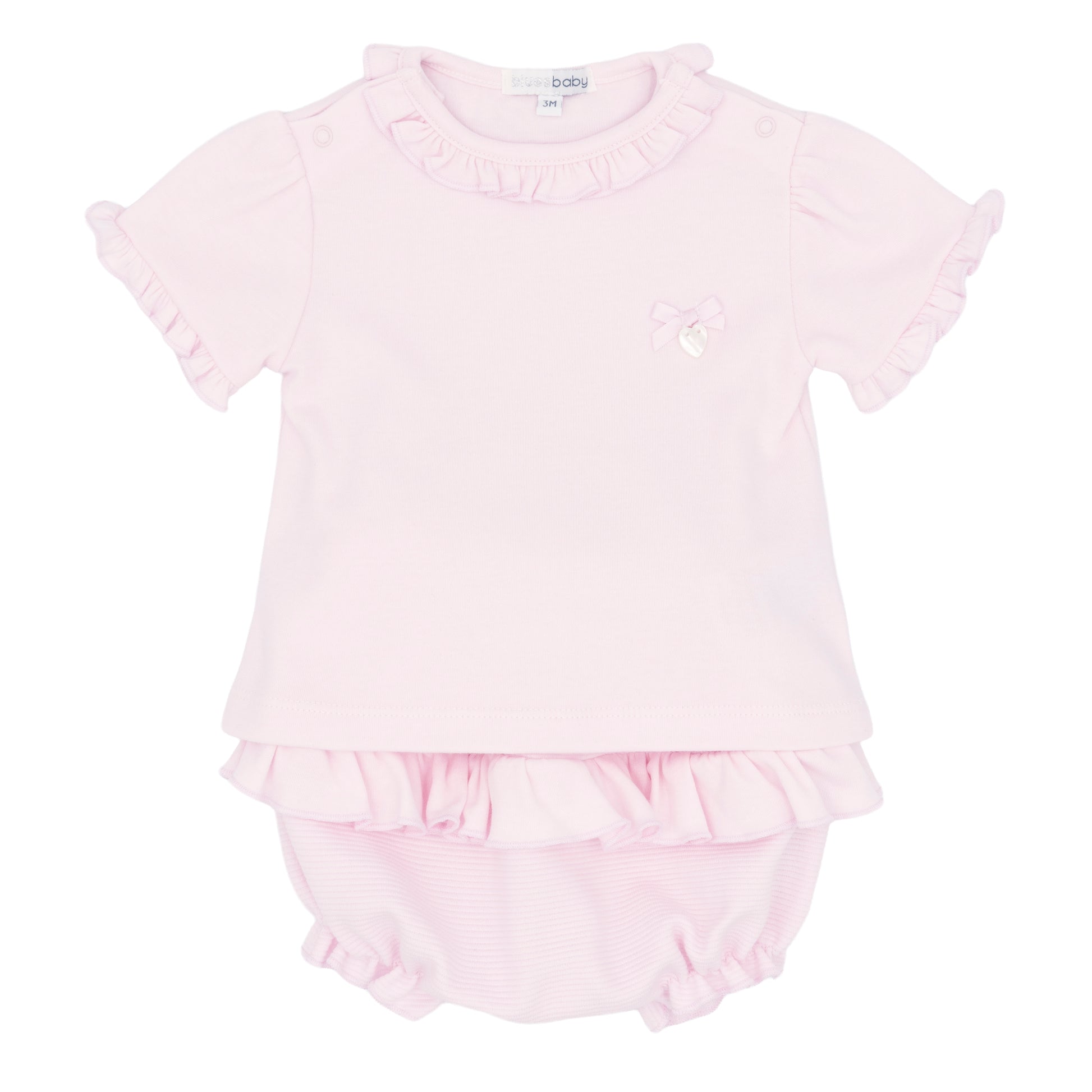 Girls Pink T shirt and bloomers