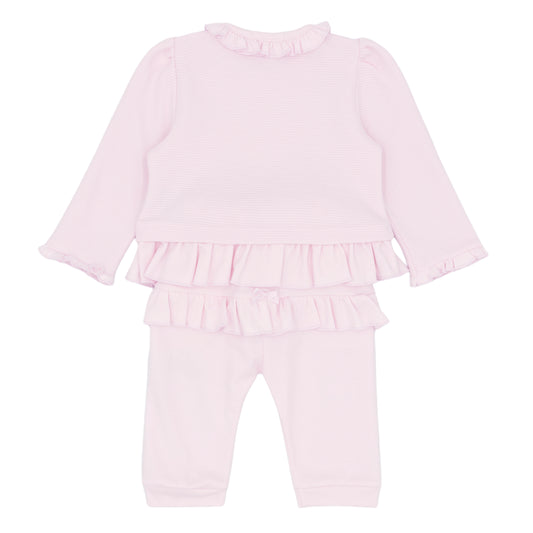 Blues Baby Girls Lille Pink Frill Tunic & Leggings Set *Preorder