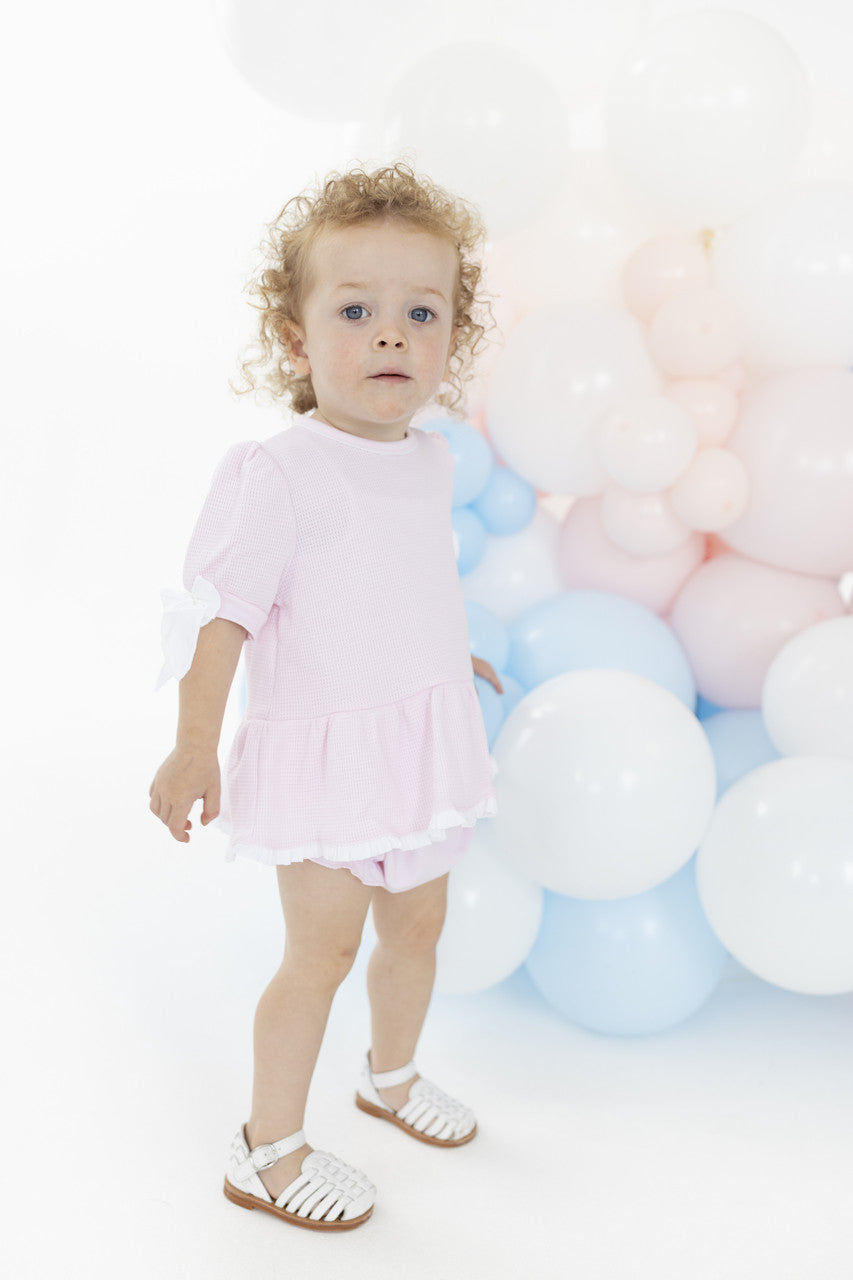 Blues Baby Girls Paris Pink & White T shirt & Bloomers *Preorder
