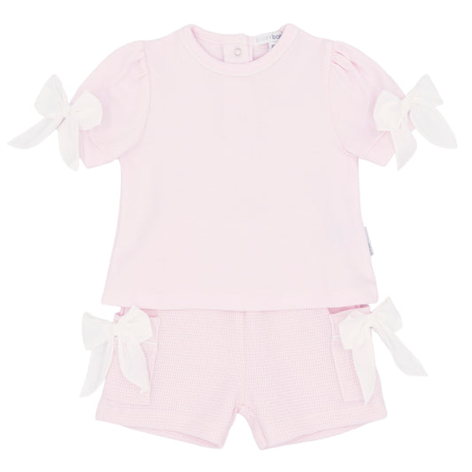 Blues Baby Girls Paris Pink T Shirt and Shorts