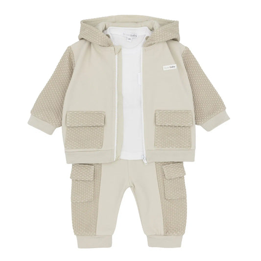 Blues Baby Boys Beige Oslo 3PC Jogging Set *Preorder
