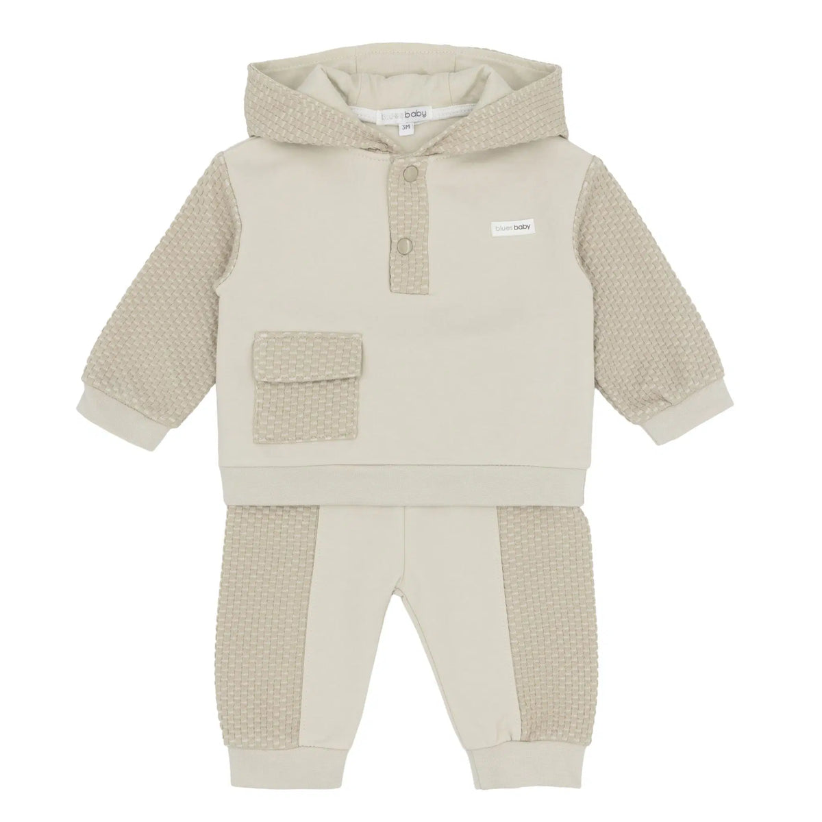 Blues Baby Boys Beige Oslo Hooded Jogging Set *Preorder