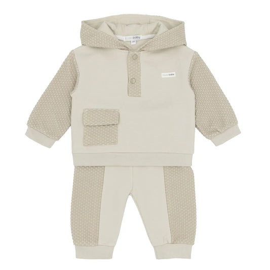 Blues Baby Boys Beige Oslo Hooded Jogging Set *Preorder