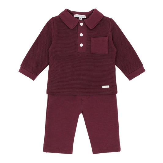 Blues Baby Boys Bordeaux Copenhagen Polo Set *Preorder