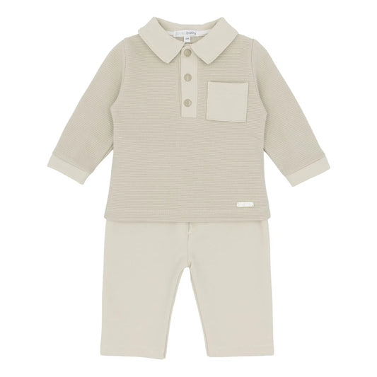 Blues Baby Boys Beige Copenhagen Polo Set *Preorder
