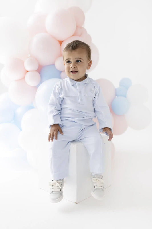 Blues Baby Boys Blue Hammel Polo Set *Preorder