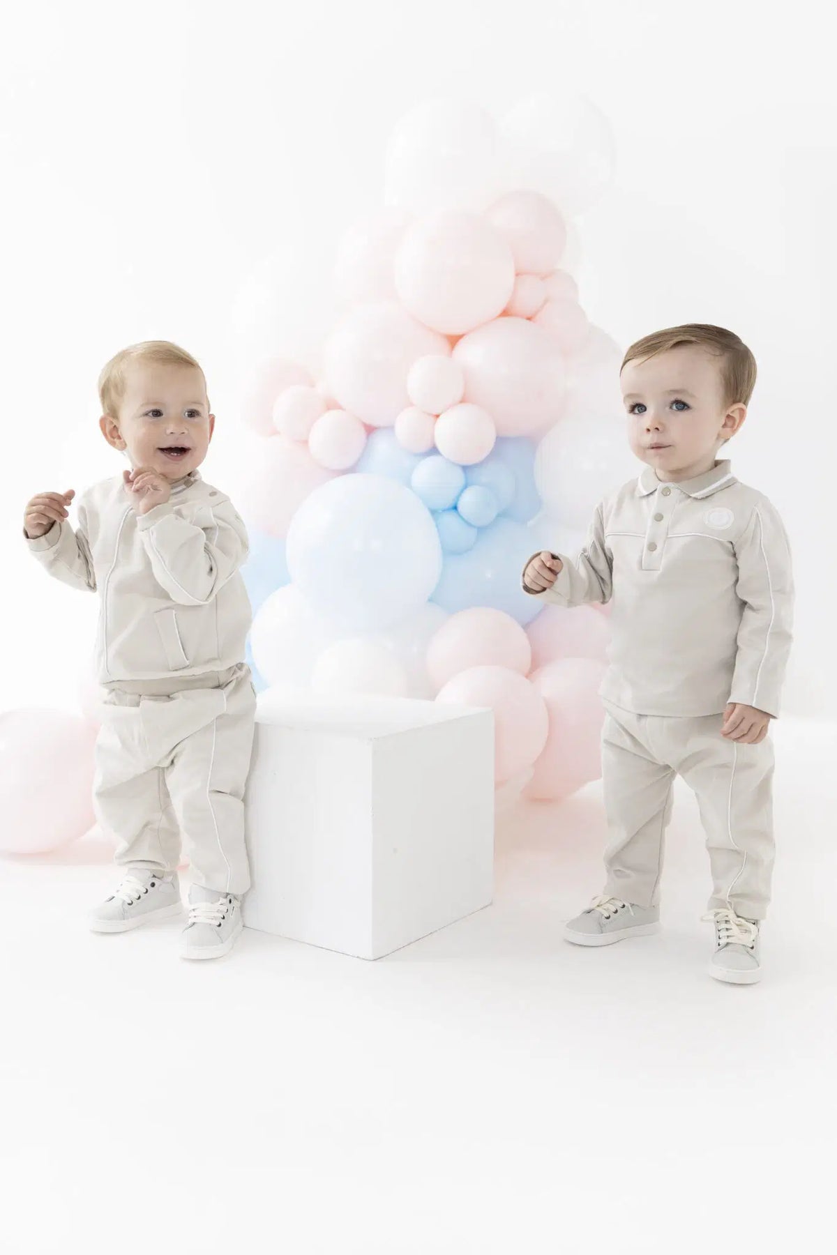Blues Baby Boys Beige Hammel Polo Set 2 *Preorder