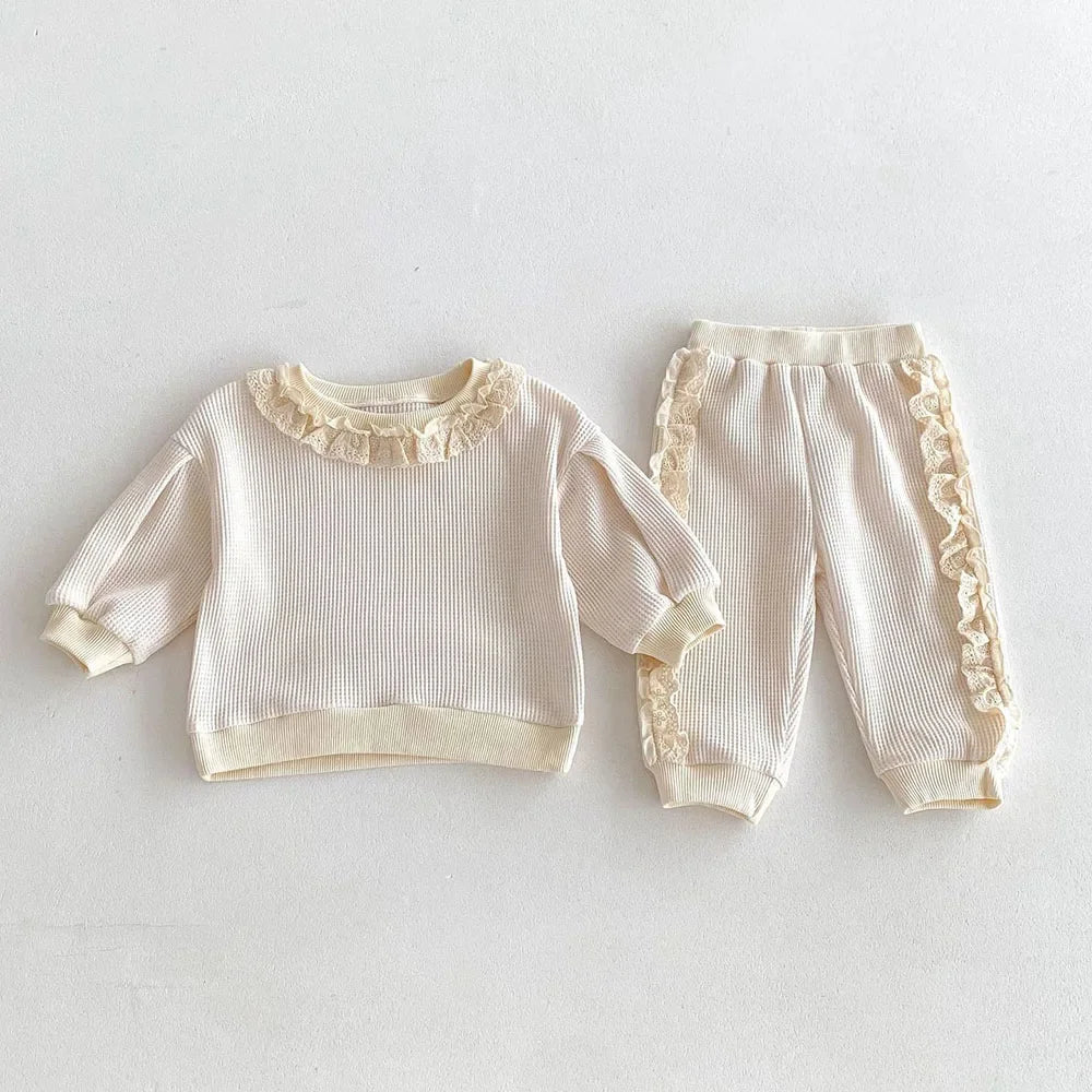 Baby Girls Beige Jogging Set