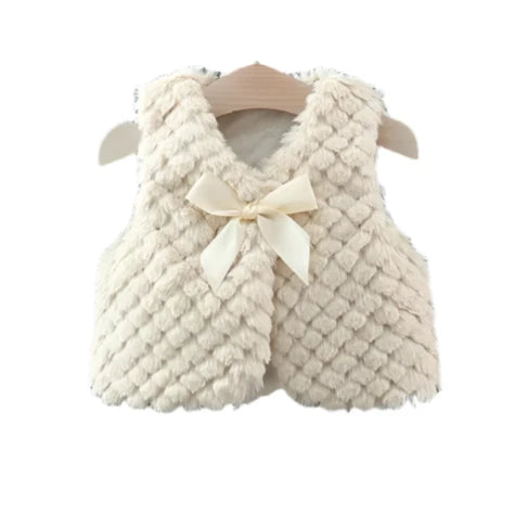 Baby Girls Wool Gillet Beige