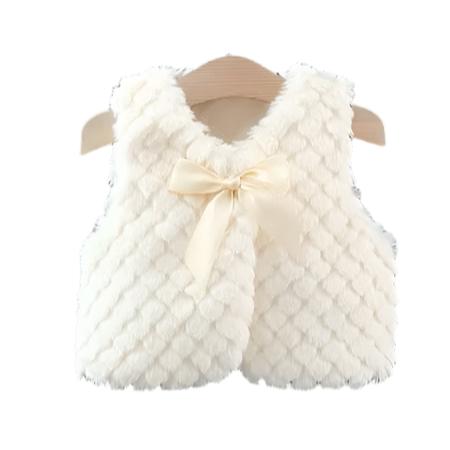 Baby Girls Wool Gillet Ivory