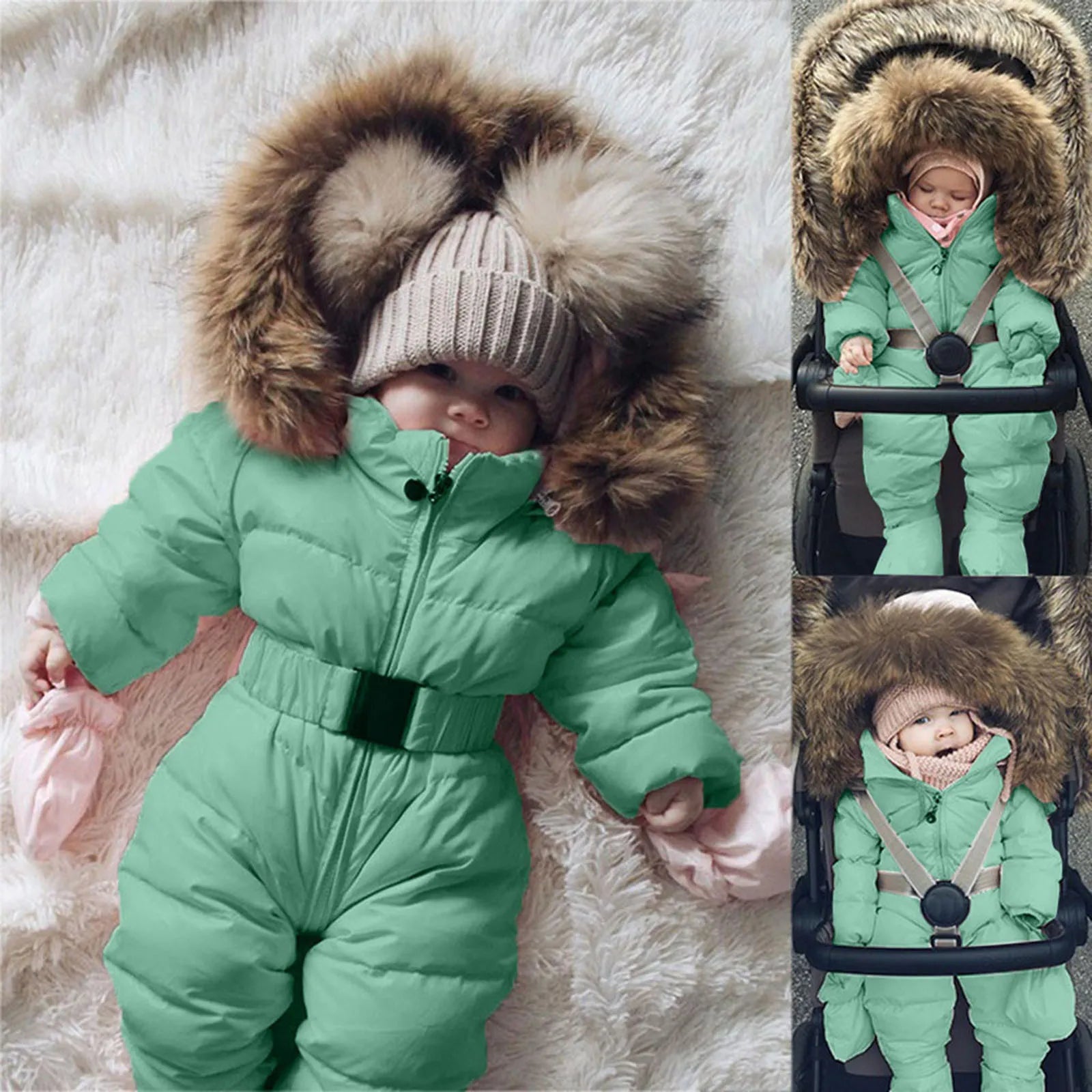 Baby Snow Suit Green