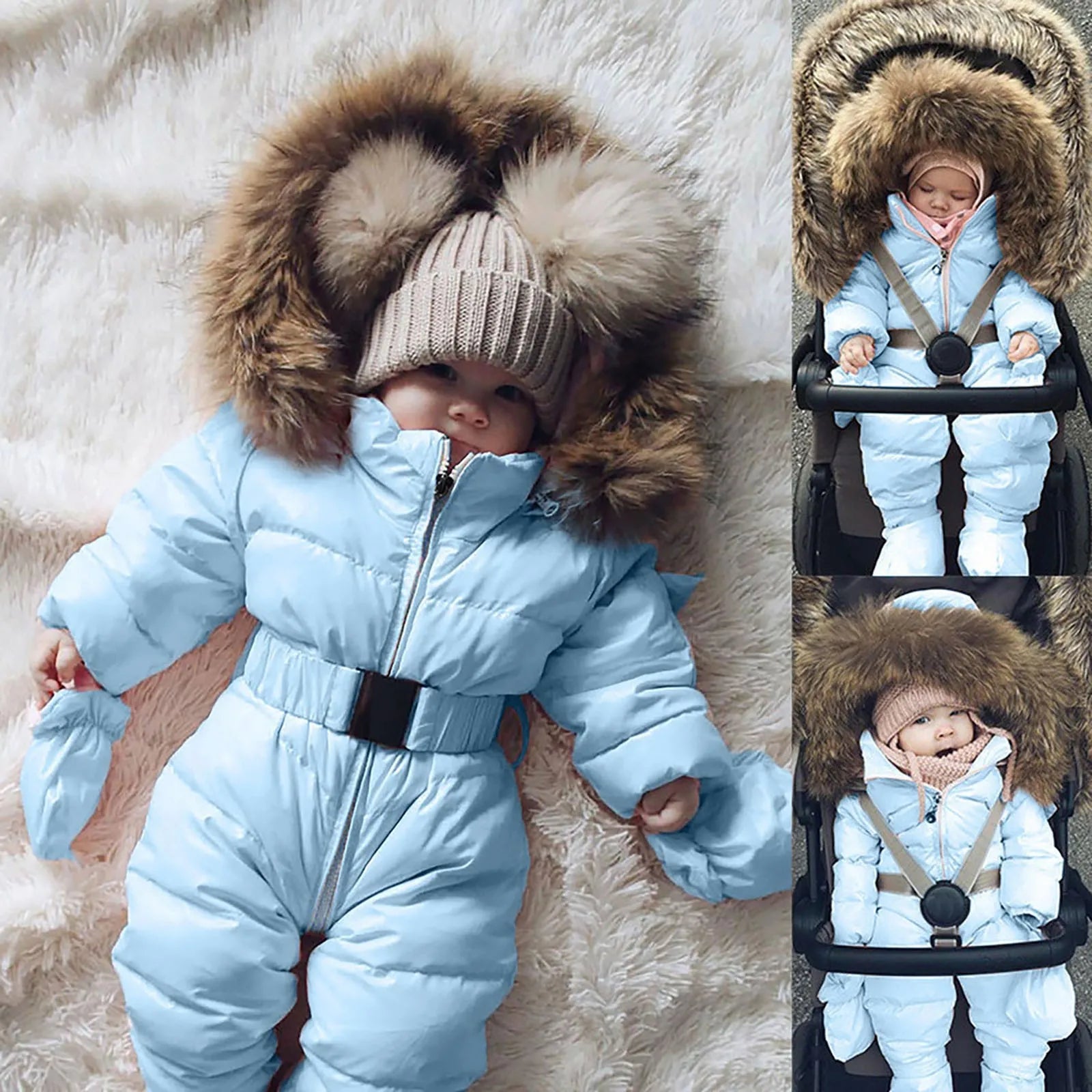 Baby Snow Suit Sky Blue