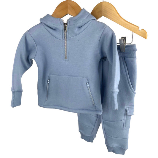 Boys Toddler Sky Combat Half zip Hoodie Lounge Set