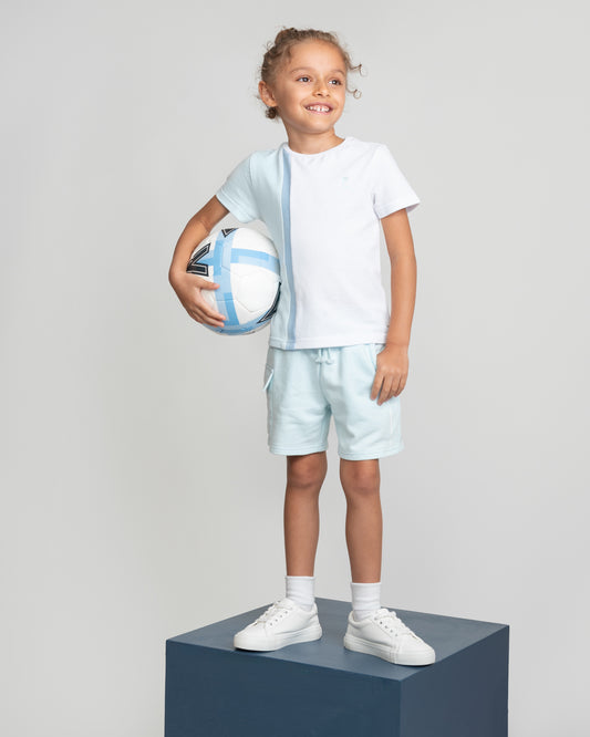 Caramelo Kids Boys Sky Block Colour Shorts Set