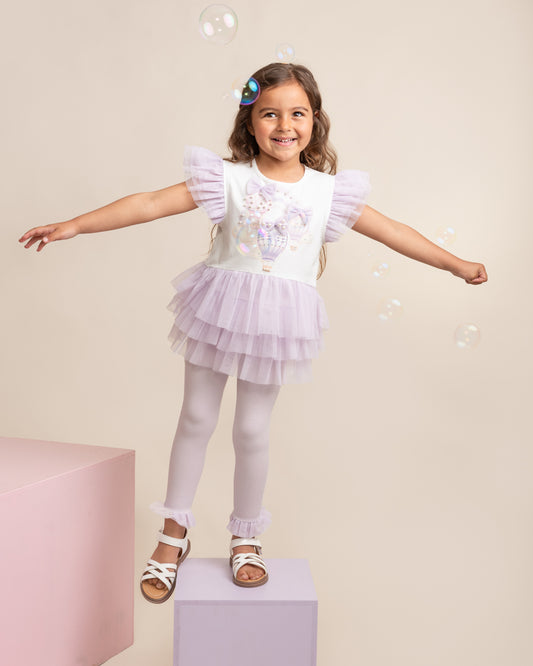 Caramelo Kids Girls Lilac Fly Away Leggings Set