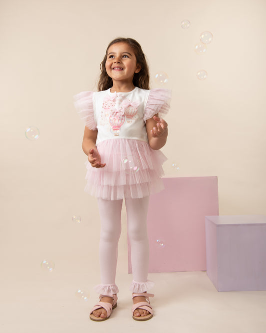 Caramelo Kids Girls Pink Fly Away Leggings Set