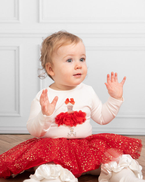 Caramelo Kids Girls Pink Mini Day Dreams Skirt Set Red