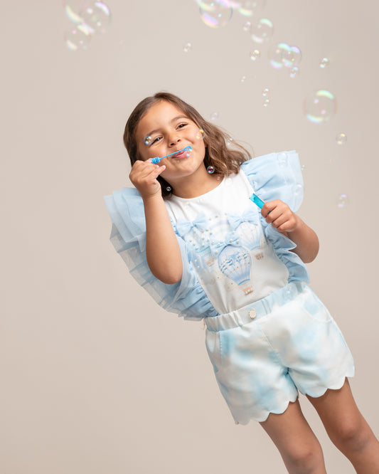 Caramelo Kids Girls Sky Fly Away Shorts Set