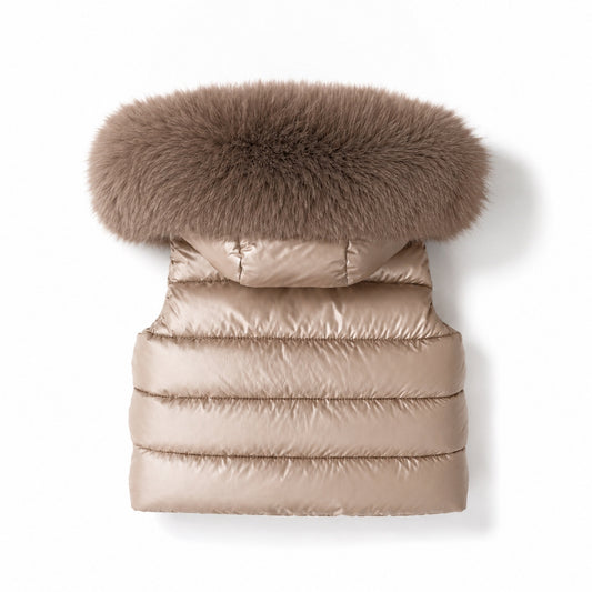 Pre-Order | Limited Stock | EvaBella Signature Faux Padded Gillet| Irish Cream