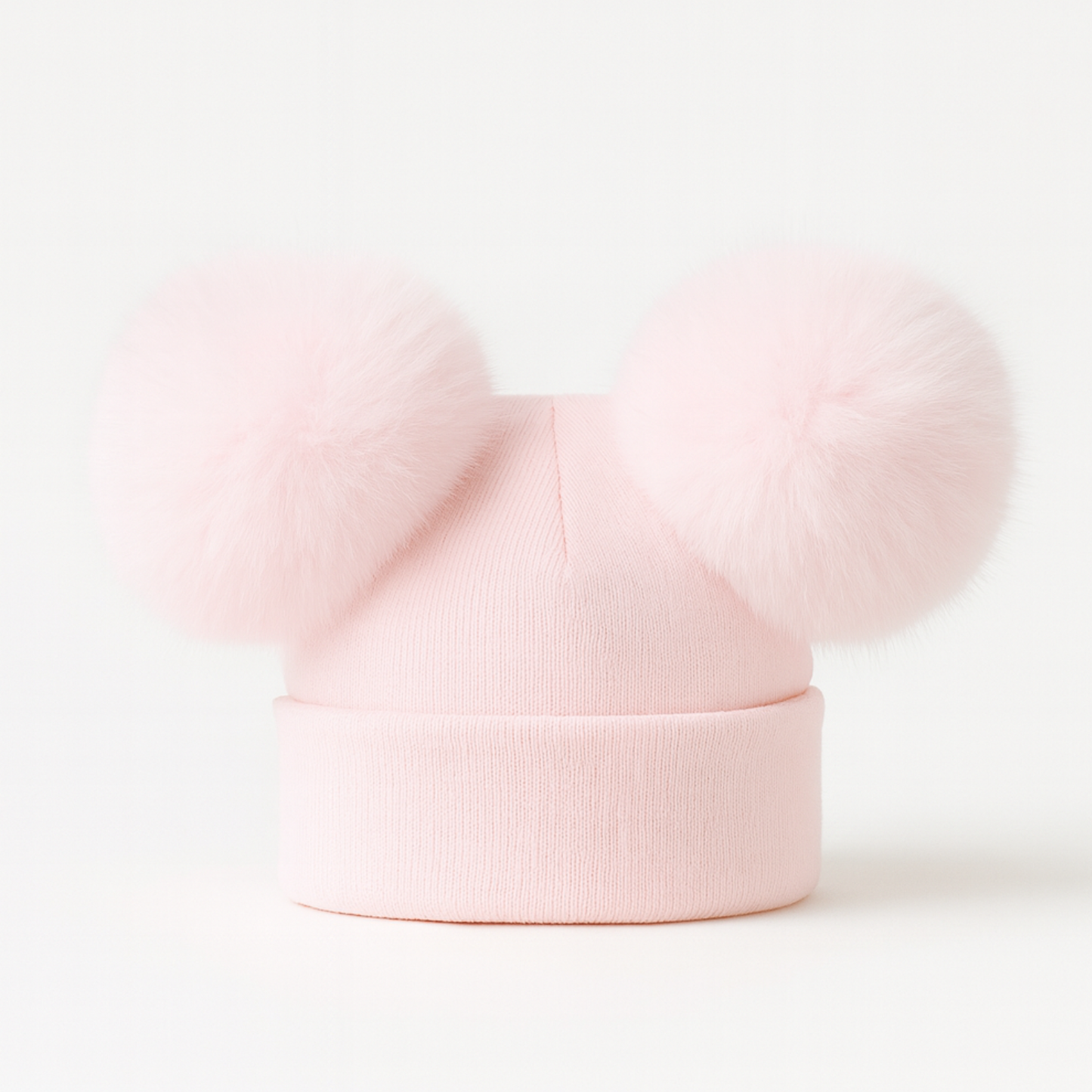 EvaBella Double Pom Pom Hat Pink Poms