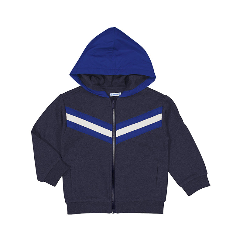 Mayoral Boys Navy & Blue Stripe Zip-Up Hoodie