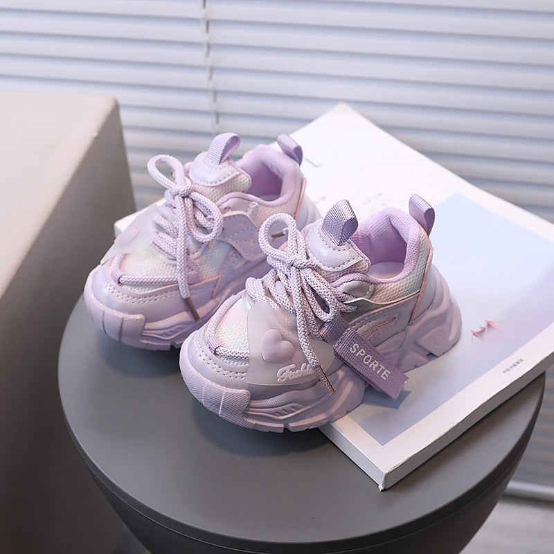 Girls Lilac Chunky Trainers