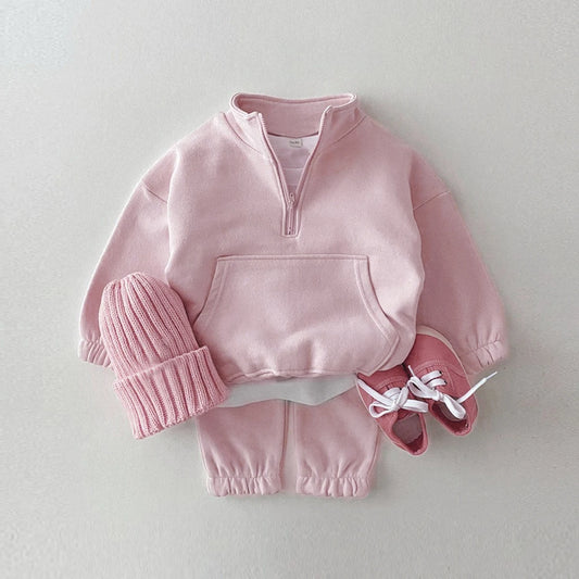 Girls Pink Jogger Set