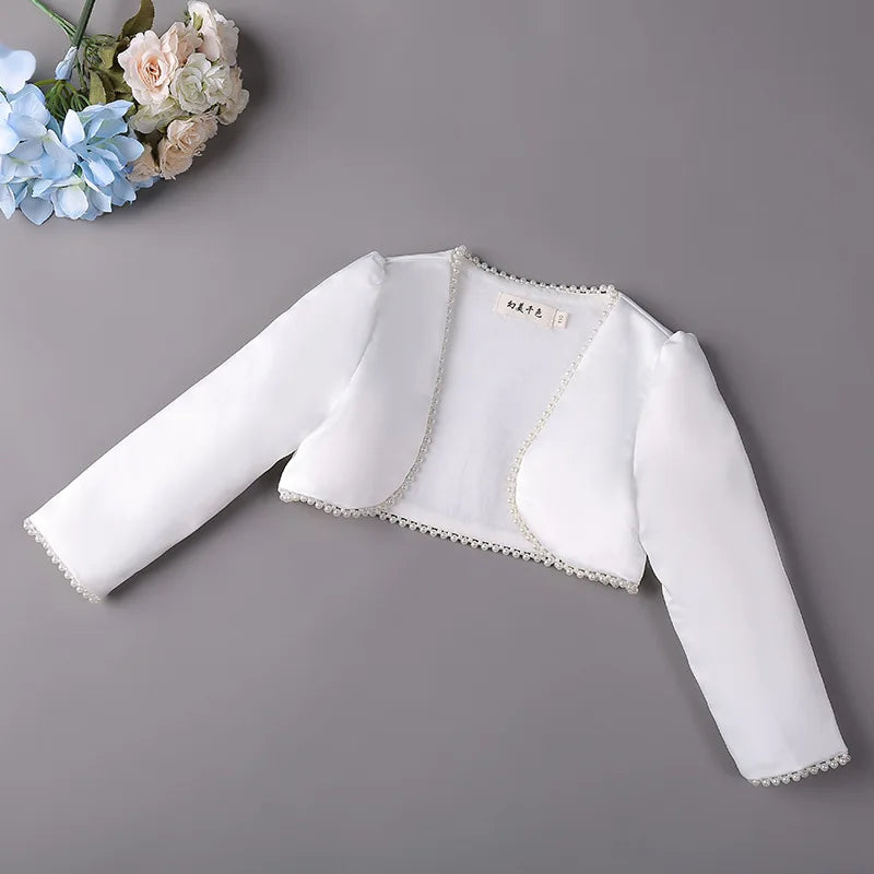 Girls Ivory Daisy Cardigan