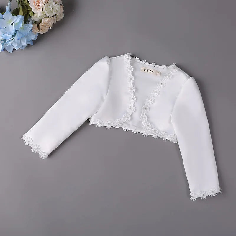 Girls Ivory Daisy Cardigan