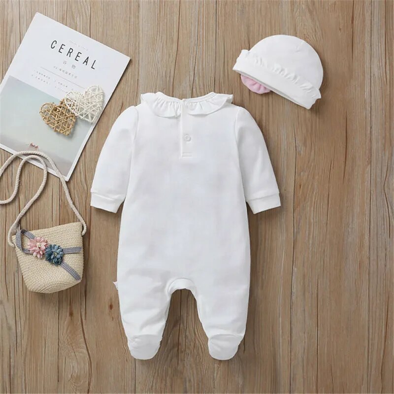 New Baby Long Sleeve Sleepsuit and Hat