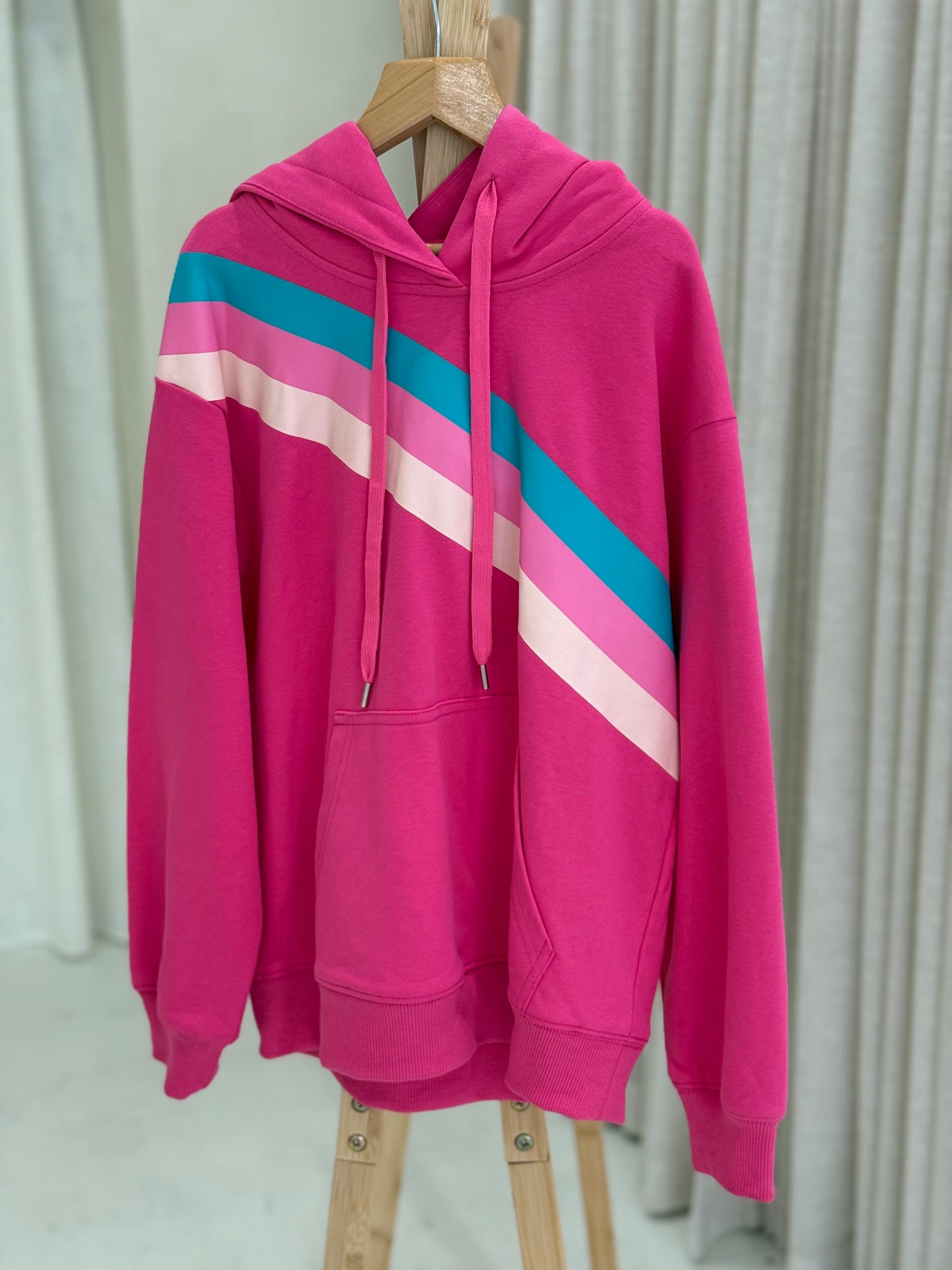 D by Dolly Fushia Oversized Rainbow Jumper *Preorder