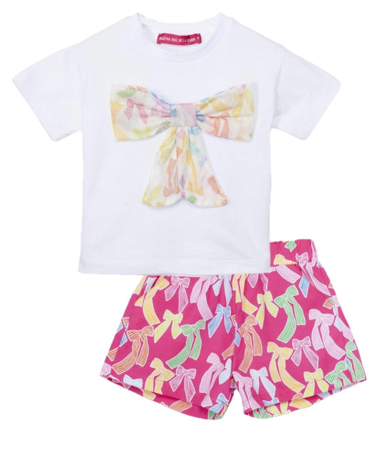 Agatha Ruiz de la Prada Bow Shorts & T shirt set