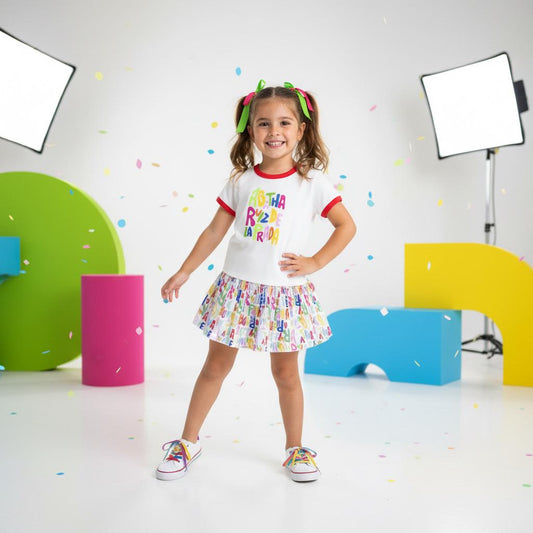 Agatha Ruiz de la Prada Colourful Skirt & T shirt