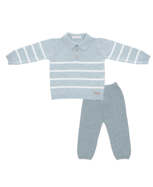 Martin Aranda Baby Blue Kntted Jumper & Trousers