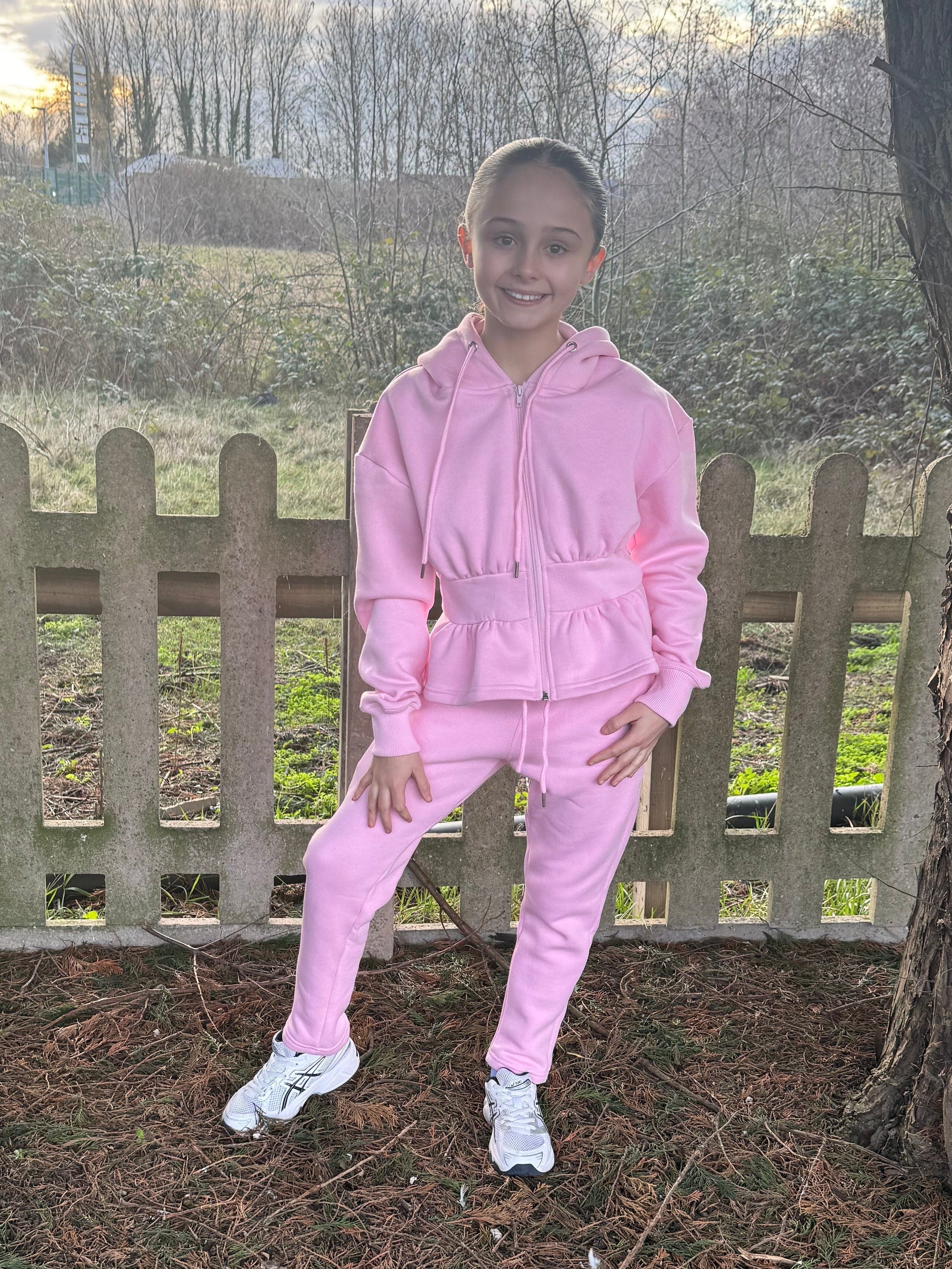 Dolly girls Peplum Jogger Baby Pink