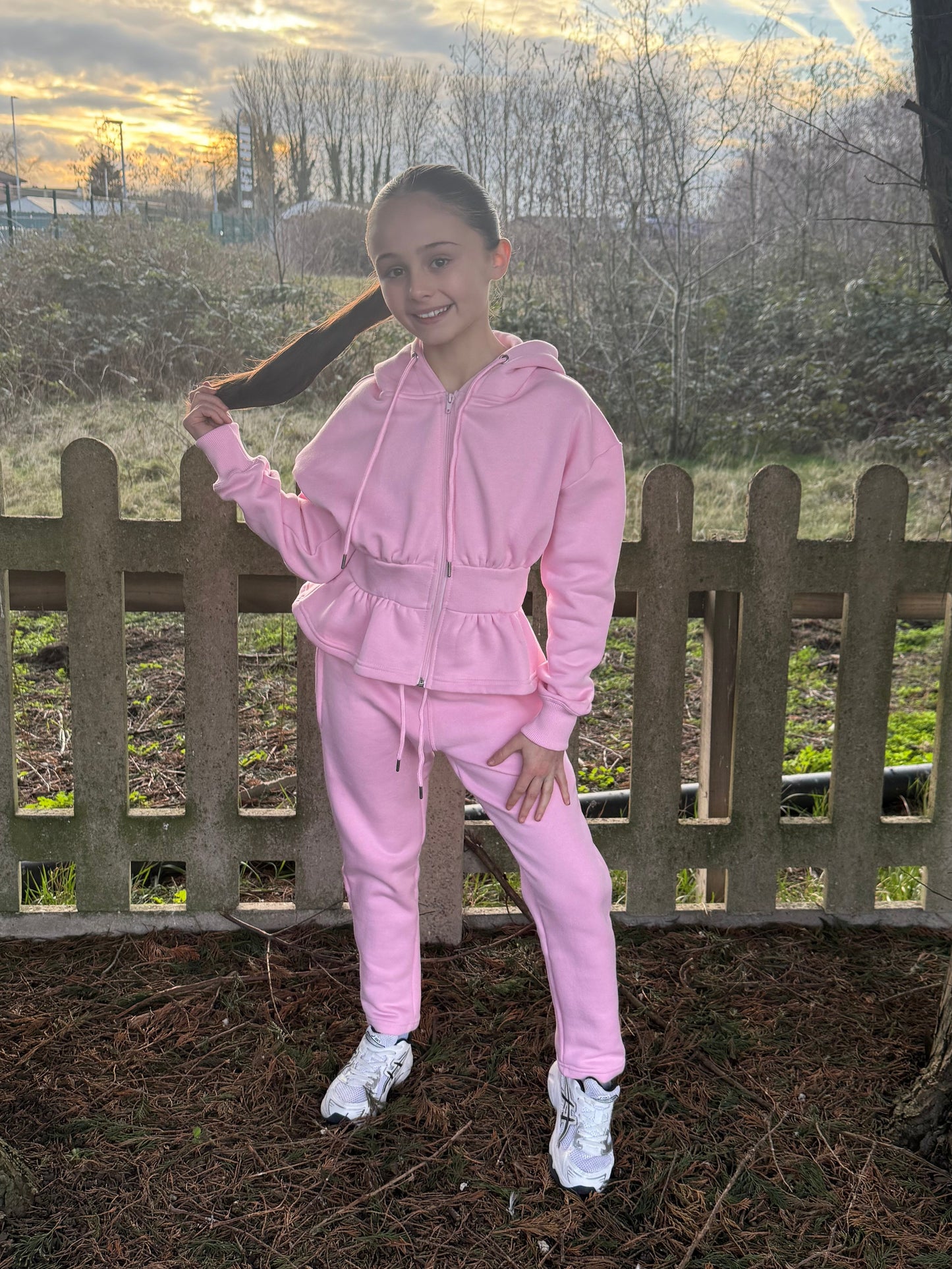 Dolly Peplum Jogger Baby Pink *Preorder