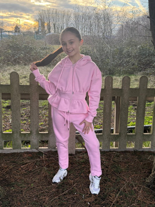 Dolly Peplum Jogger Baby Pink *Preorder