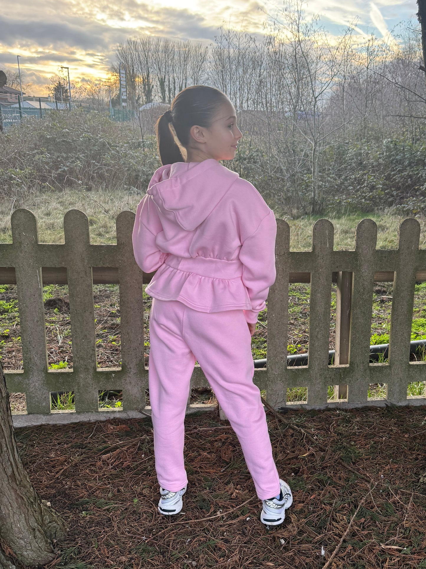 Dolly Peplum Jogger Baby Pink *Preorder