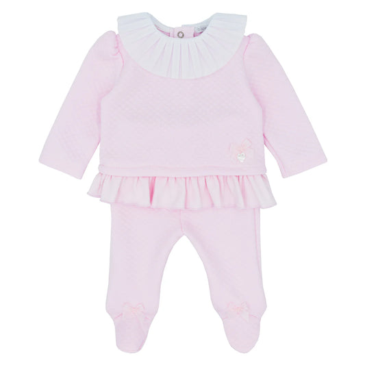 Blues Baby Girls Pink Amadora Collection Two Piece Set (with feet)