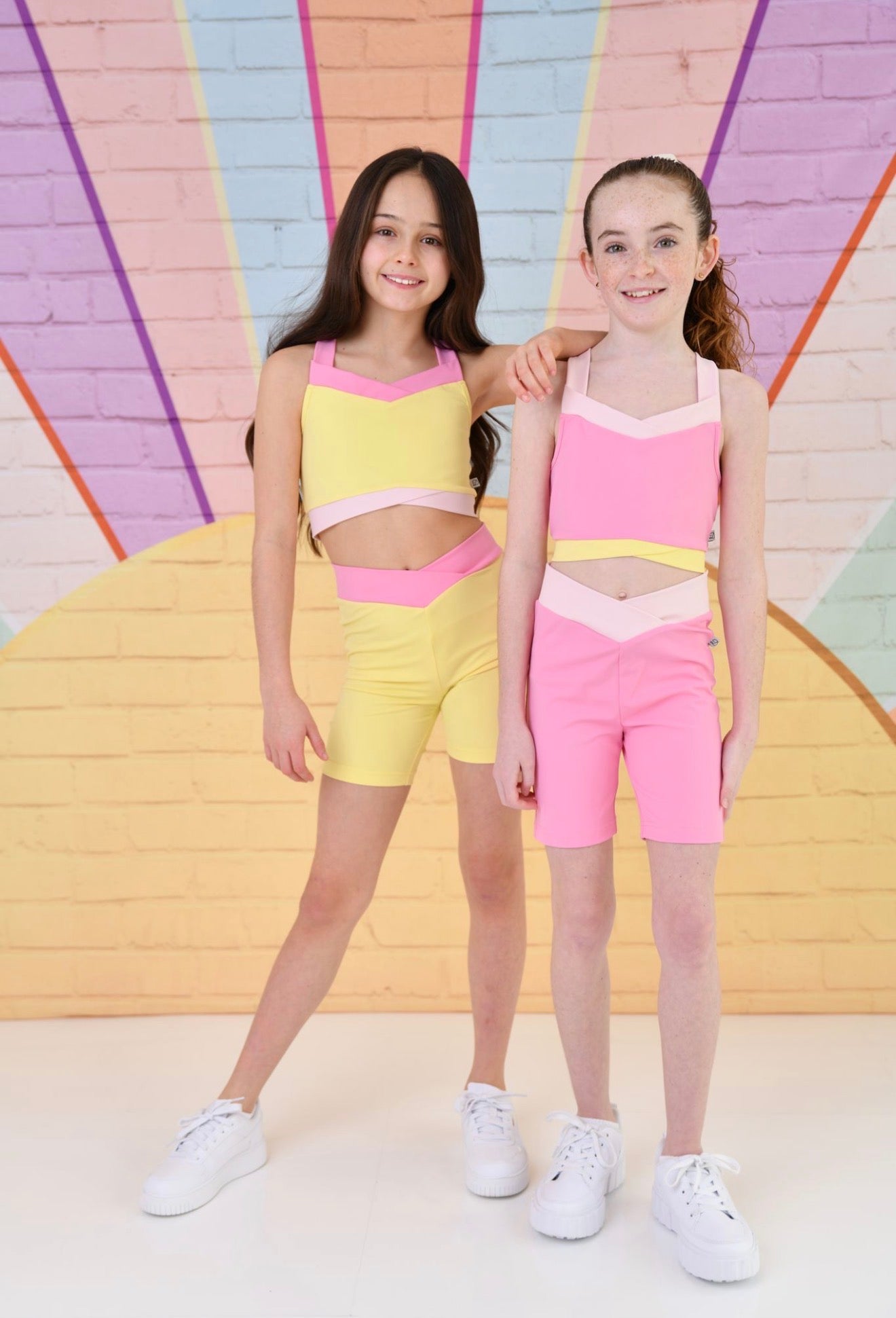 D by Dolly Pink Sorbet Cycle Shorts & Crop Top *Preorder