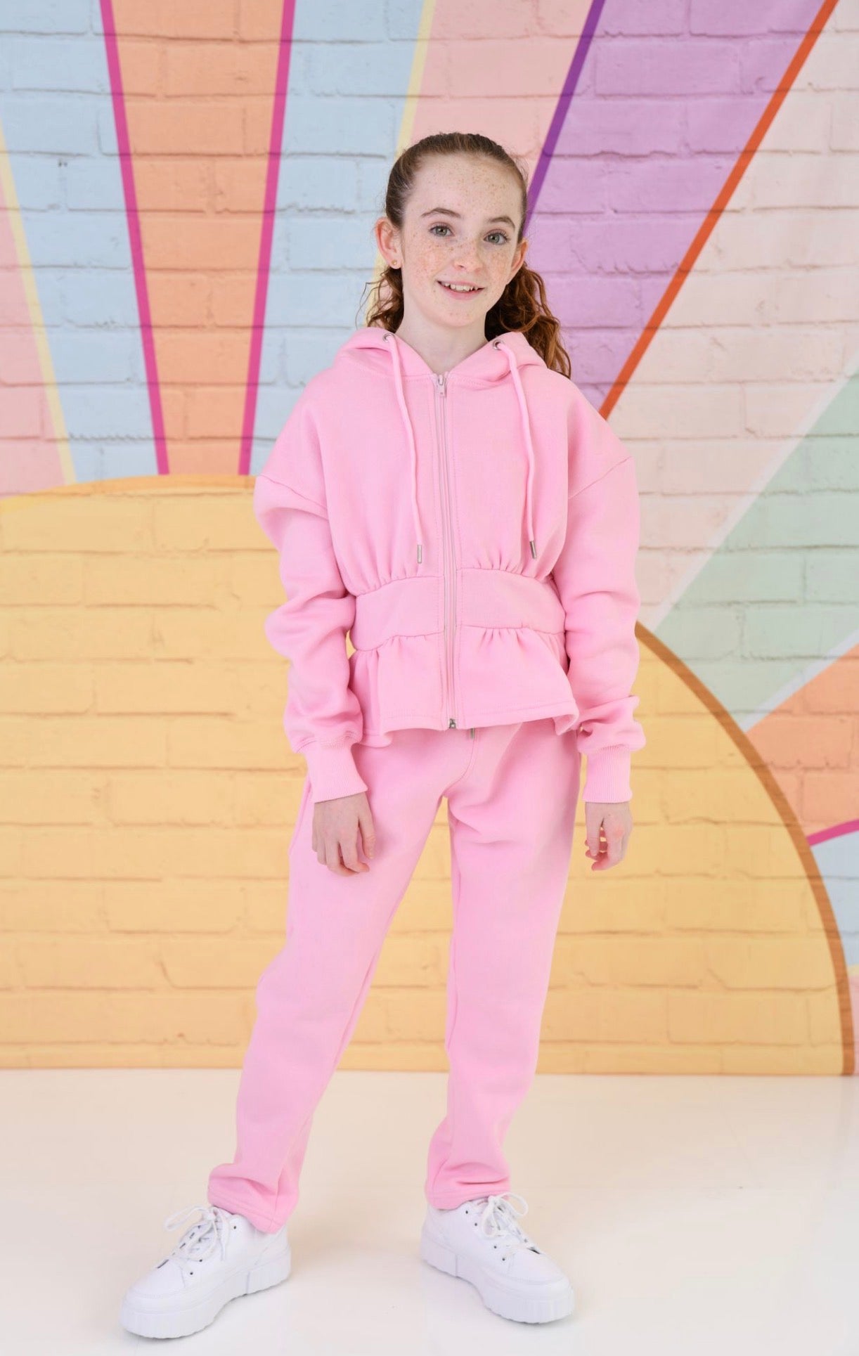 Dolly Peplum Jogger Baby Pink