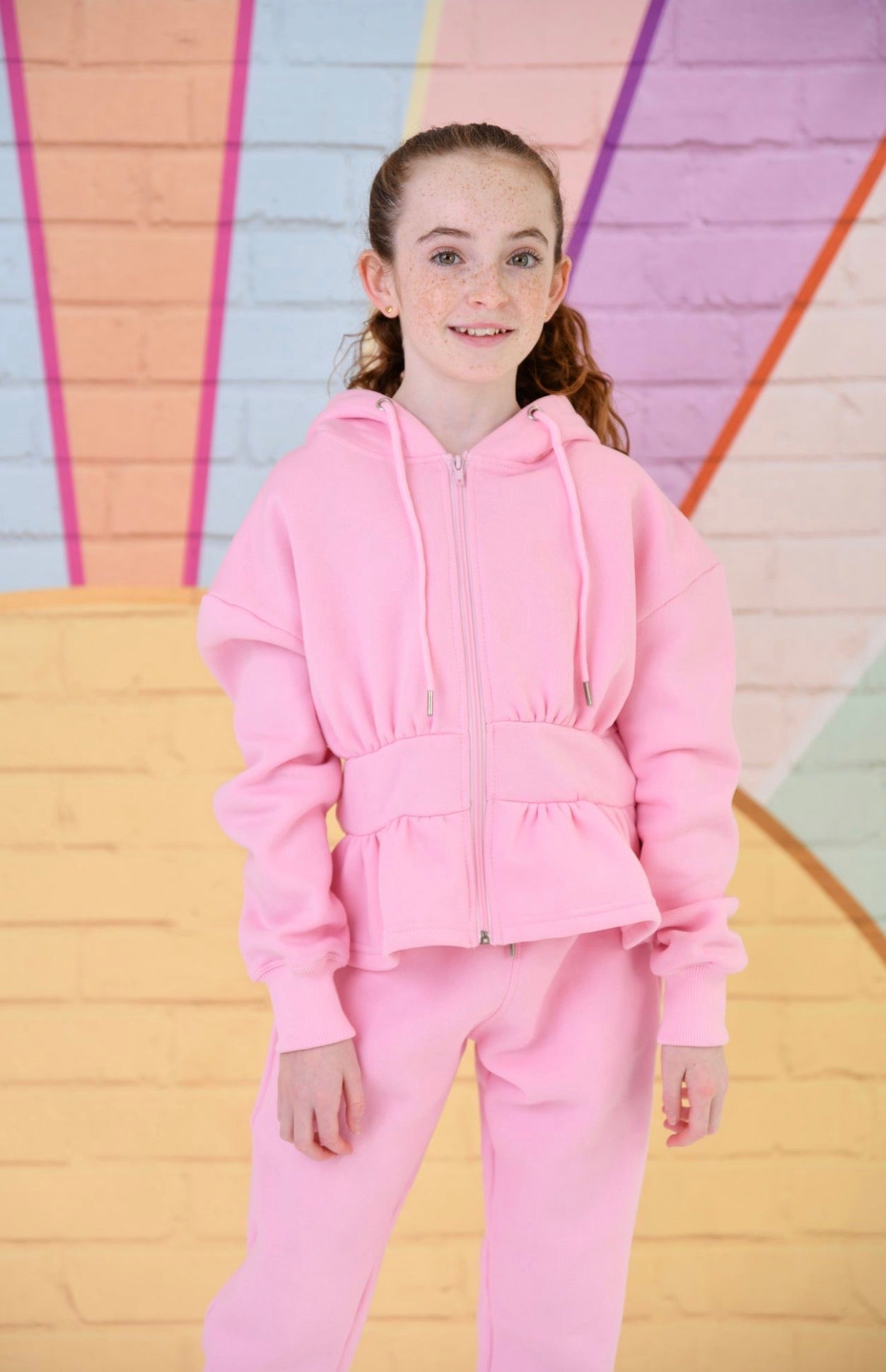 Dolly Peplum Jogger Baby Pink