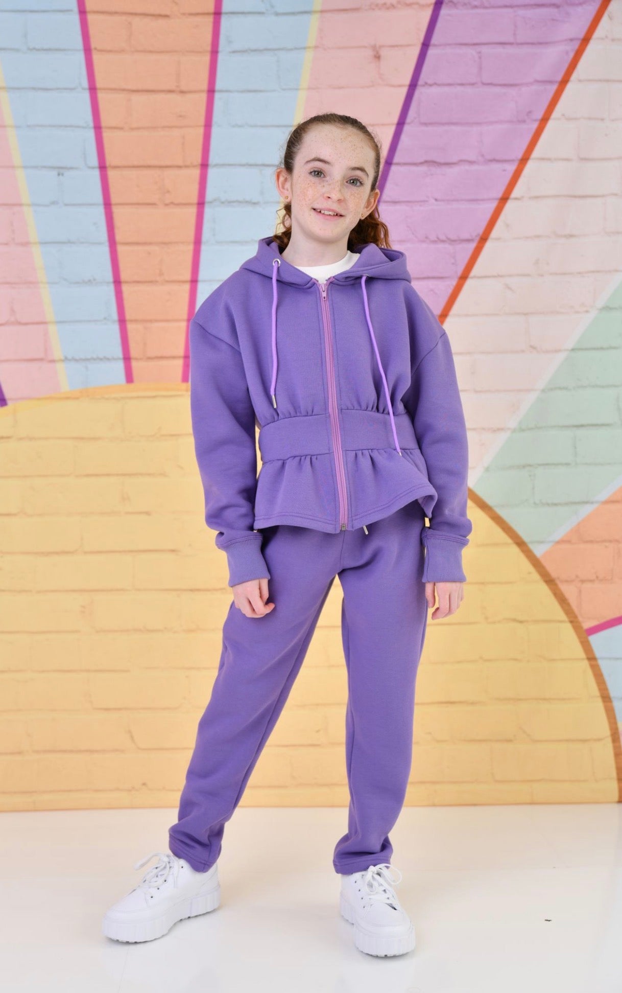 Dolly Peplum Jogger Purple