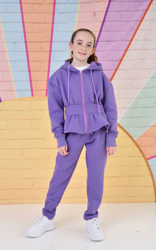 Dolly Peplum Jogger Purple