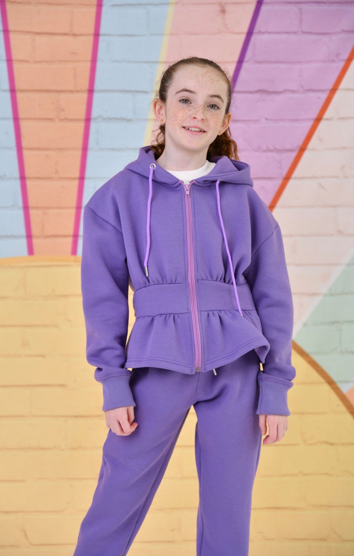 Dolly Peplum Jogger Purple