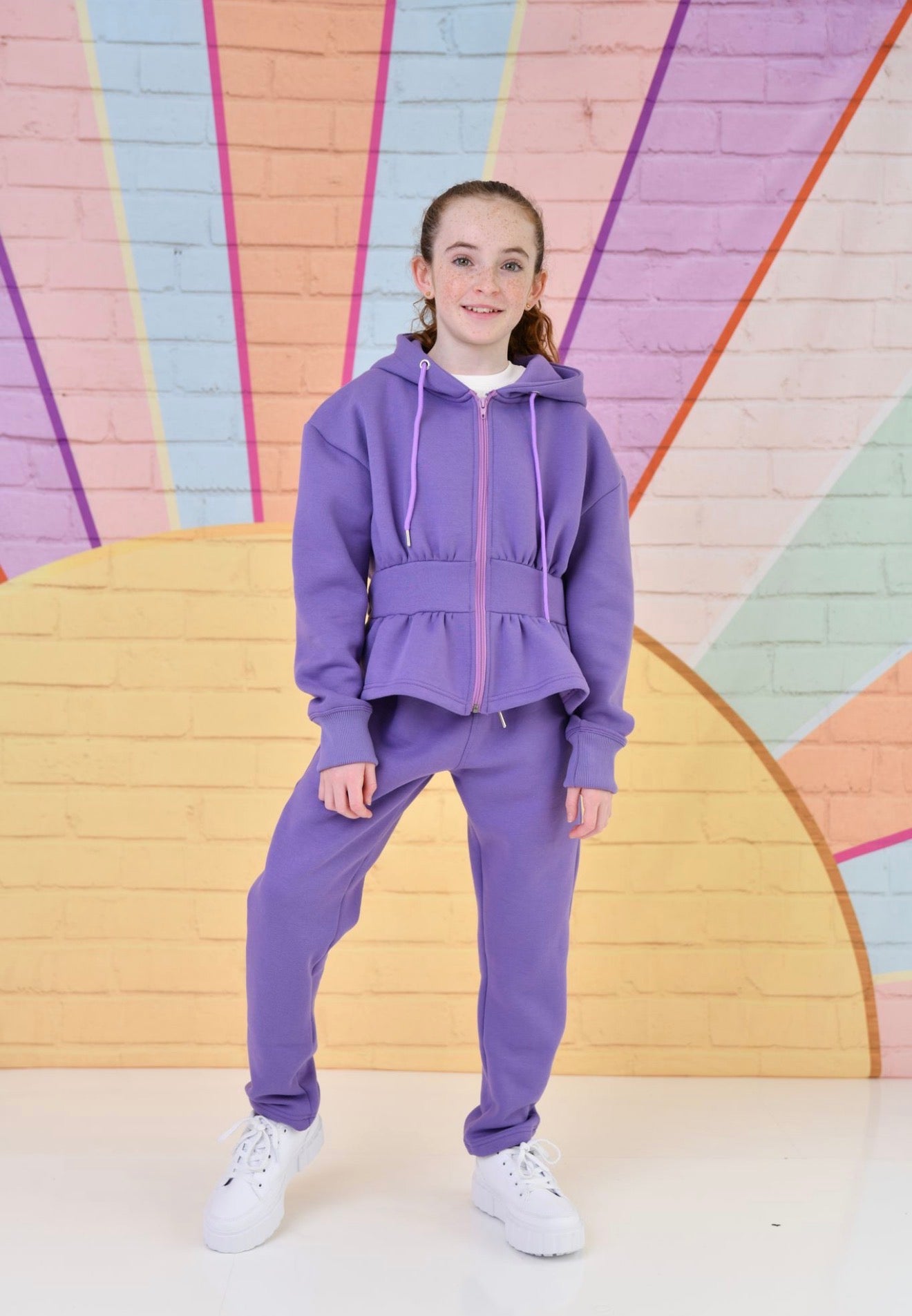 Dolly Peplum Jogger Purple