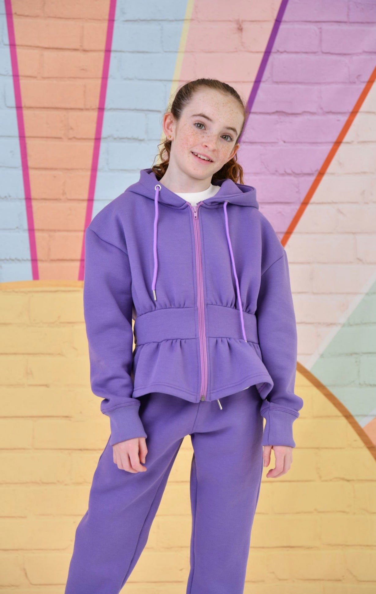 Dolly Peplum Jogger Purple