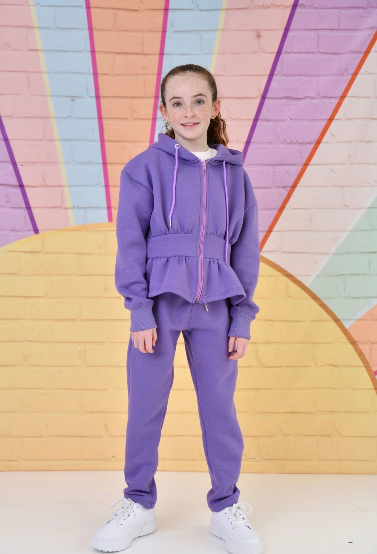 Dolly Peplum Jogger Purple